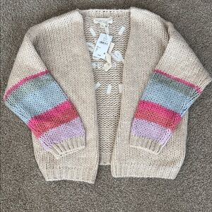 NWT saltwater LUXE Open-Front Cardigan, size M